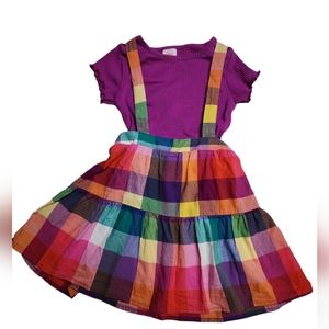 Pinafore Skirt with Shirt Wonder Nation Girls Size 5T